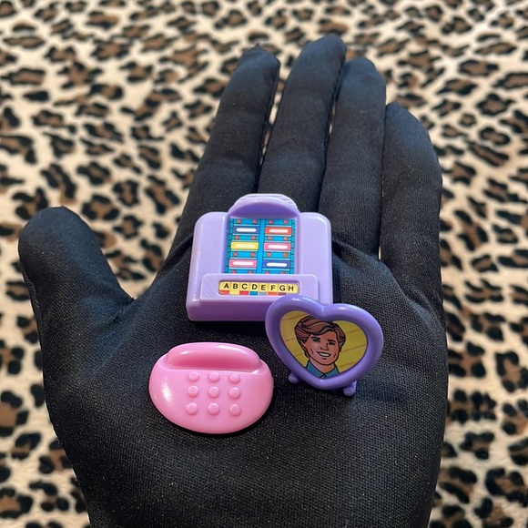 BARBIE 💕 Ken Doll Accessories Vintage 80s 90s Heart Picture Frame Jukebox Mini - Picture 3 of 16